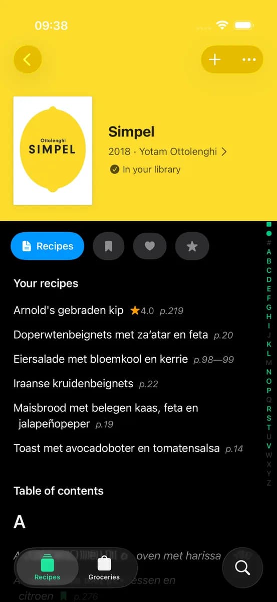 CookCook boekdetails met Simpel van Ottolenghi