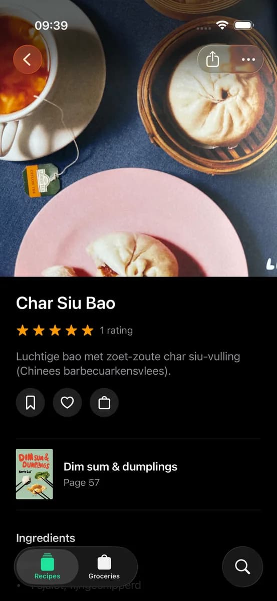 CookCook receptdetails met Char Siu Bao