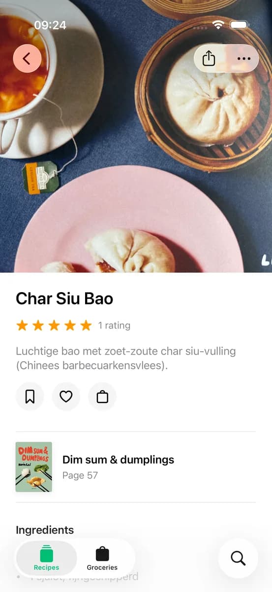 CookCook receptdetails met Char Siu Bao